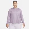 Nike Women's Dri-fit Swift Element Uv Crew-neck Running Top (plus Size) In Purple