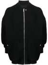 Rick Owens Jumbo Peter Flight Jacket In Nero