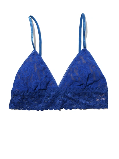 Hanky Panky Signature Lace Padded Triangle Bralette Cobalt Blue