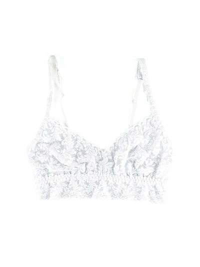 Hanky Panky V-neck Retro Lace Bralette White