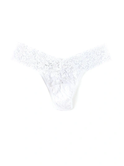 Hanky Panky Petite Size Signature Lace Low Rise Thong White