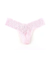 Hanky Panky Petite Size Signature Lace Low Rise Thong Bliss Pink In Pink