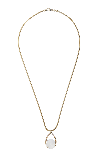 Cyril Satellite 14k Yellow Gold Quartz Necklace