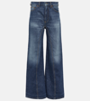 Victoria Beckham Brigitte Cotton Denim Straight Jeans In Blue