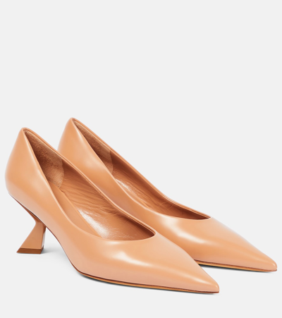 Nensi Dojaka Leather Pumps In Blush