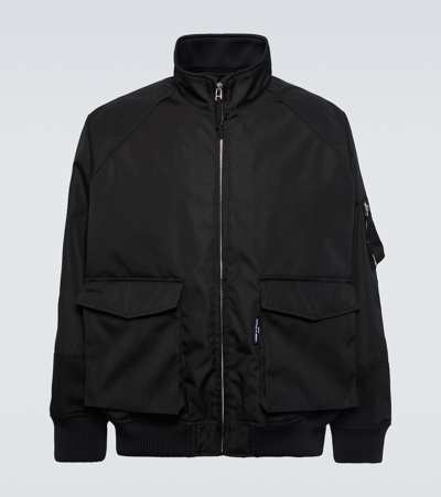Comme Des Garçons Homme Deux High-neck Zipped Lightweight Jacket In Black