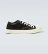 Acne Studios Ballow Soft Tumbled Tag Sneakers In Black,offwhite