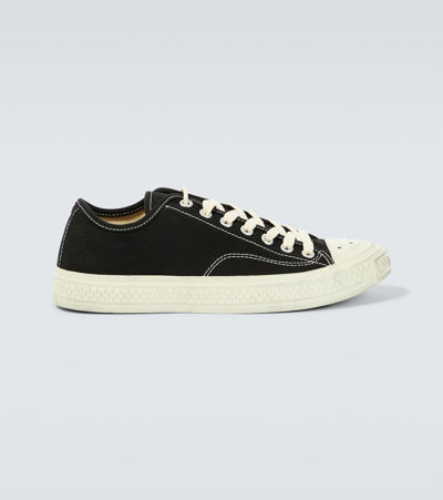 Acne Studios Ballow Soft Tumbled Tag Trainers In Black,offwhite