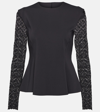 Wolford X Simkhai Intricate Sheer Jersey Top In Black