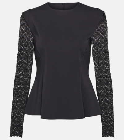 Wolford X Simkhai Intricate Sheer Jersey Top In Black