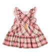 MONNALISA BABY RUFFLE-TRIMMED CHECKED DRESS