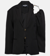 Jacquemus La Veste Galliga Linen-blend Blazer In Black