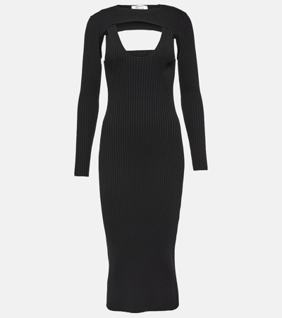 Wolford X Simkhai Contoured Rib Midi Dress In Black