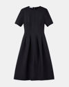 Lafayette 148 Responsible Wool Double Face  Maxi Dress In Black