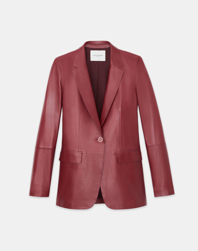 Lafayette 148 Lyndon Leather Blazer