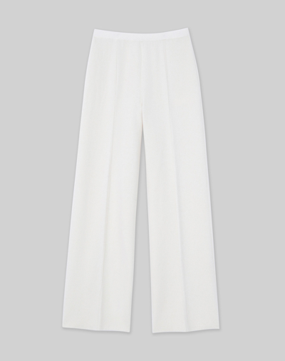 Lafayette 148 Cashmere Double Knit Trouser In White