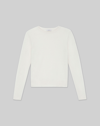 Lafayette 148 Fine Gauge Cashmere Sweater In White