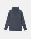 Lafayette 148 Cashmere Stand Collar Sweater In Grey