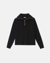 Lafayette 148 Plus-size Cashmerino Half Zip Sweater In Black