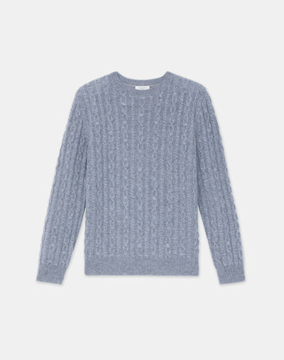 Lafayette 148 Plus-size Cashmere Cable Sweater In Grey