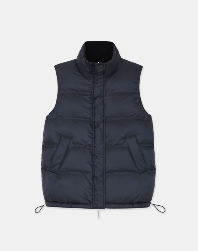 Lafayette 148 Wool Knit & Quilted Down Reversible Vest In Black