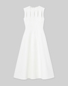 Lafayette 148 Wool-silk Crepe Cutout Dress In White