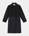 LAFAYETTE 148 RECYCLED POLY QUILTED CONVERTIBLE OVERSIZED COAT