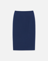 Lafayette 148 Plus-size Woolsilk Crepe Pencil Skirt In Blue