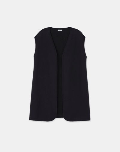 Lafayette 148 Plus-size Boiled Wool Vest In Black