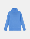 Lafayette 148 Kindcashmere Mouliné Stand Collar Sweater In Blue Iris