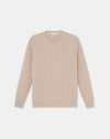 Lafayette 148 Plus-size Cashmere Cable Sweater In Dune Melange