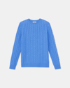 Lafayette 148 Plus-size Cashmere Cable Sweater In Blue Iris