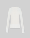 Lafayette 148 Matte Crepe Rib Turtleneck Sweater In Beige