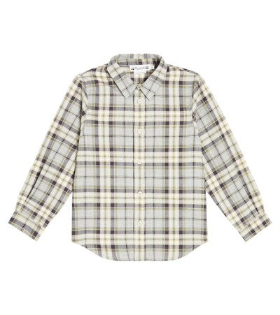 Bonpoint Kids' Daho Checked Cotton Shirt In Multicoloured