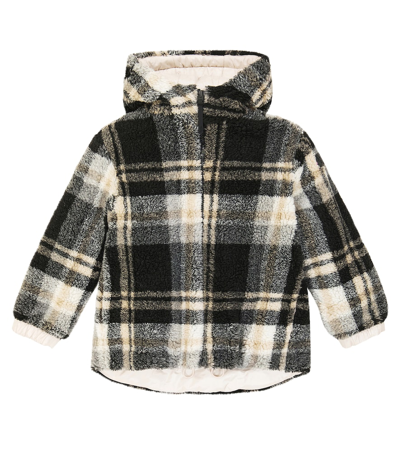 Il Gufo Kids' Checked Fleece Jacket In Multicoloured