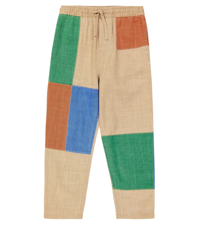 Stella Mccartney Patchwork Cotton Jersey Sweatpants In Multicoloured