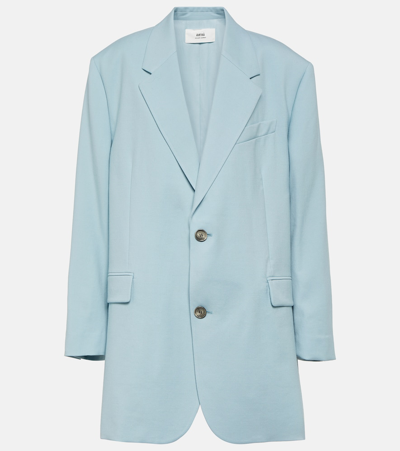 Ami Alexandre Mattiussi Oversize Single-breasted Blazer In Blue