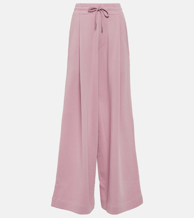 Dries Van Noten Pleated Cotton Wide-leg Pants In Pink