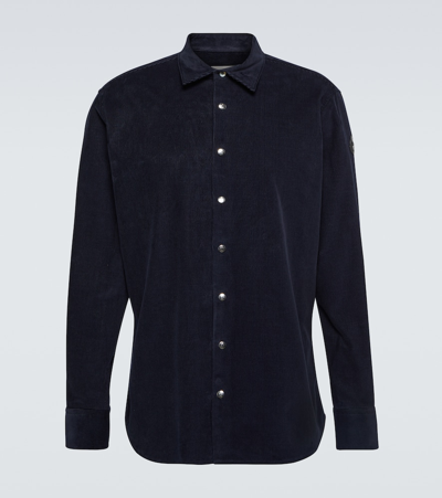 Moncler Cord Overshirt In Blue