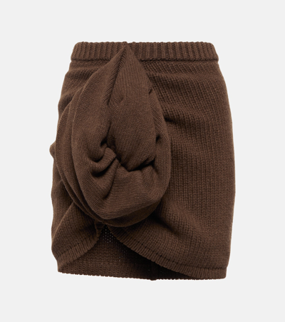 Magda Butrym Cashmere Miniskirt In Brown