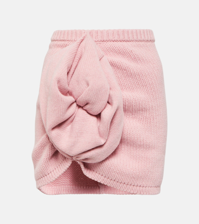 Magda Butrym Cashmere Miniskirt In Pink