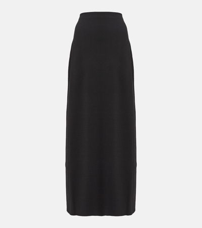 The Row Colt Column Wool Skirt In Black