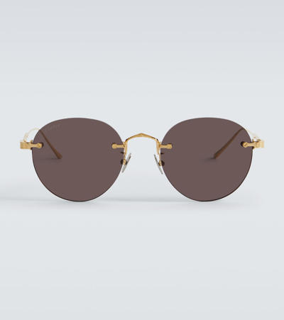 Cartier Signature C De  Round Sunglasses In Gold