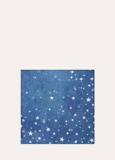 Summerill & Bishop Celestial Stars Cosmic Blue Napkin, 20" Square