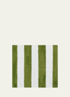 Summerill & Bishop Avocado Green Stripe Napkins, 20" Square In Avocado Green