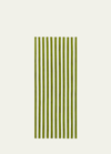 Summerill & Bishop Avocado Green Stripe Tablecloth, 65" X 98" In Avocado Green
