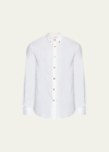 Brunello Cucinelli Button-down Corduroy Shirt In White