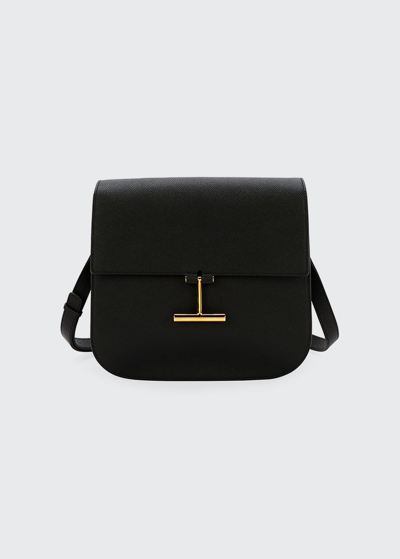 Tom Ford Small Tara Grain Calf Shoulder Bag In Black