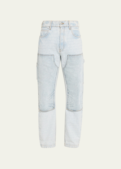 Amiri Carpenter Straight Jean In Bleached Indigo