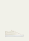 Common Projects Men's Achilles Contrast Sole Leather Low-top Sneakers In Off-white